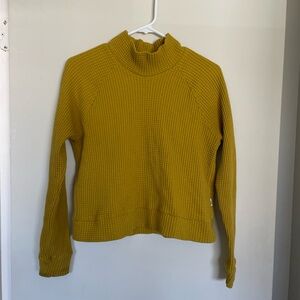 The North Face Women's Mustard Waffle Mock Turtleneck Sweater
